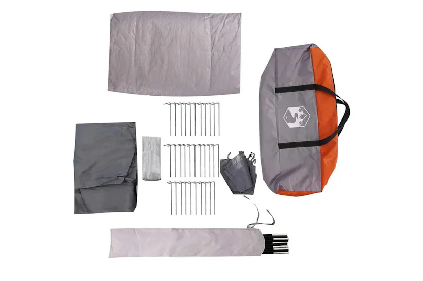 Vidaxl Family Tent Cabin 10-person Grey Waterproof Vidaxl Family Tent Cabin 10-person Grey Waterproof