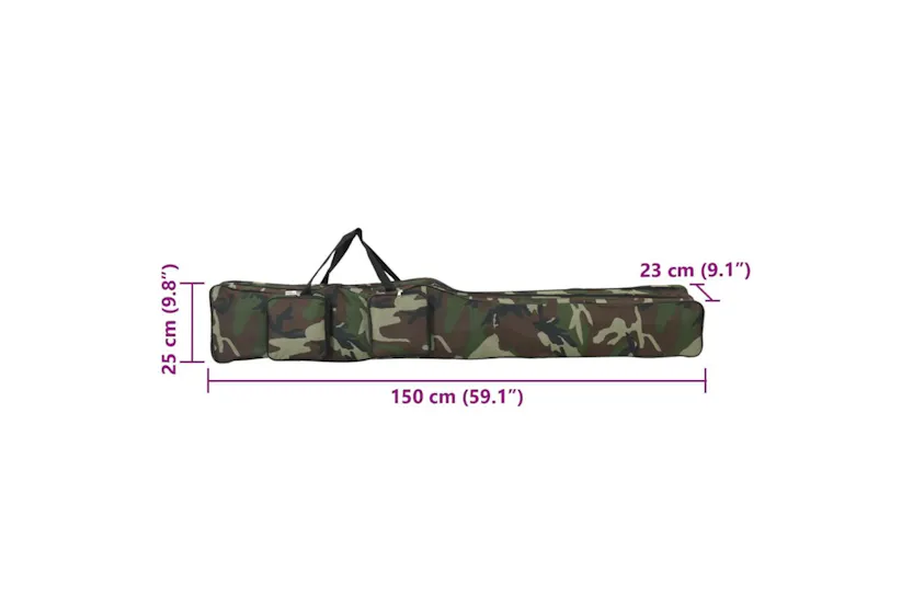 Vidaxl Fishing Rod Bag Green Camouflage 150 Cm Oxford Fabric Vidaxl Fishing Rod Bag Green Camouflage 150 Cm Oxford Fabric