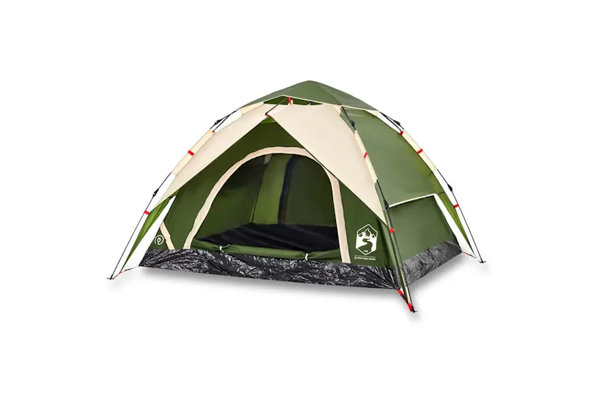 Vidaxl Camping Tent Dome 3-person Green Quick Release Vidaxl Camping Tent Dome 3-person Green Quick Release