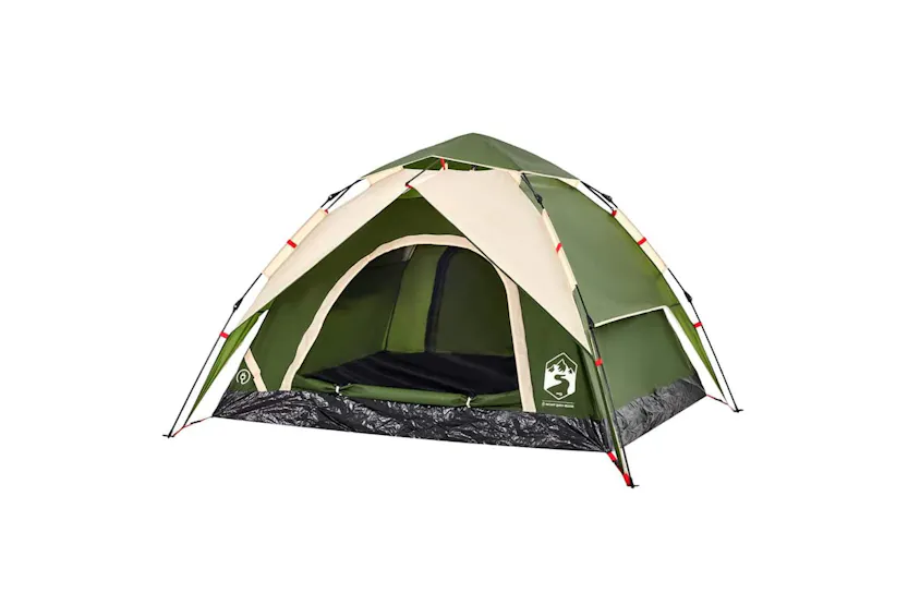 Vidaxl Camping Tent Dome 3-person Green Quick Release Vidaxl Camping Tent Dome 3-person Green Quick Release