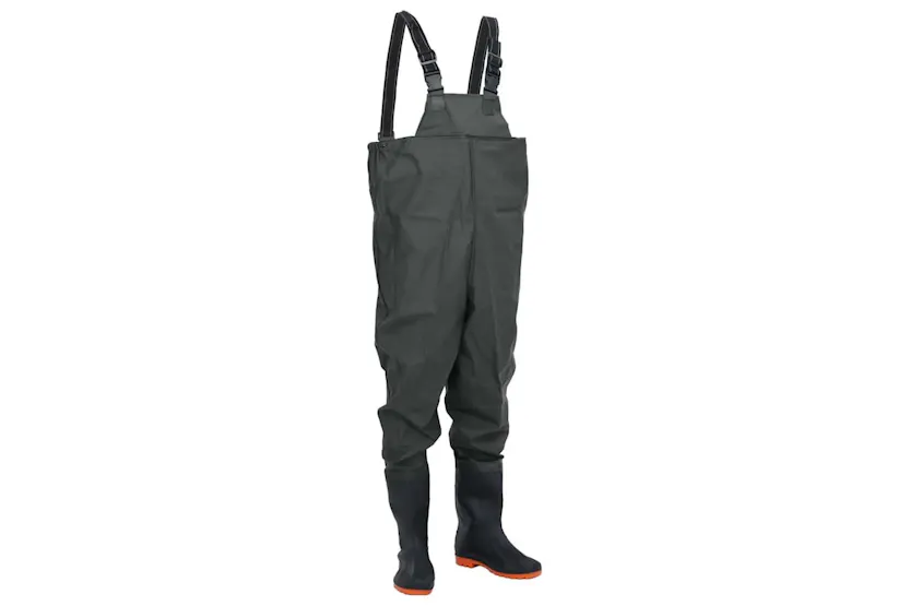 Vidaxl Chest Waders With Boots Dark Green Size 38 Vidaxl Chest Waders With Boots Dark Green Size 38