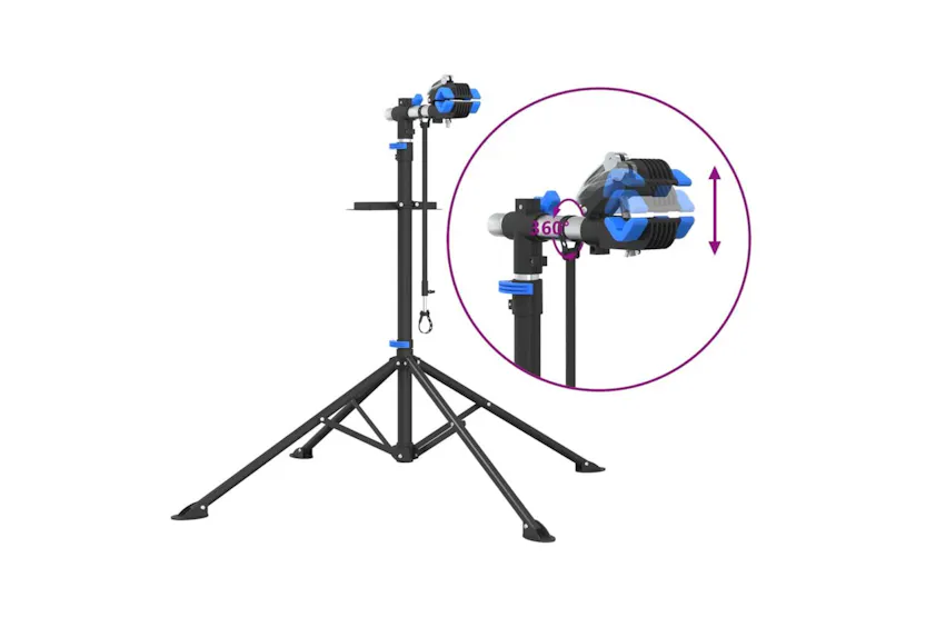 Vidaxl Bike Repair Stand Foldable Adjustable 108-188 Cm Blue Steel Vidaxl Bike Repair Stand Foldable Adjustable 108-188 Cm Blue Steel