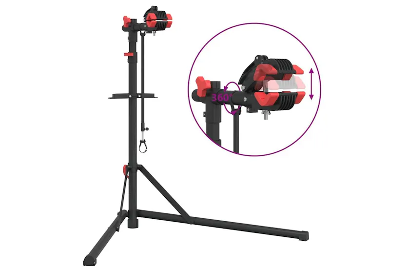 Vidaxl Bike Repair Stand Foldable Adjustable 92-152 Cm Red Steel Vidaxl Bike Repair Stand Foldable Adjustable 92-152 Cm Red Steel