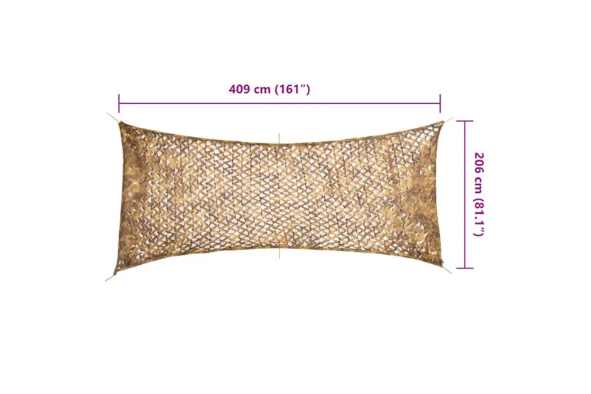 Vidaxl Camouflage Net With Storage Bag 409x206 Cm Sand Vidaxl Camouflage Net With Storage Bag 409x206 Cm Sand