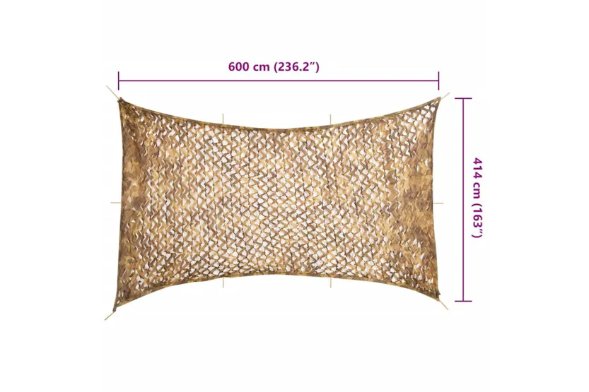 Vidaxl Camouflage Net With Storage Bag 600x414 Cm Sand Vidaxl Camouflage Net With Storage Bag 600x414 Cm Sand