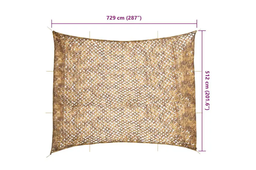 Vidaxl Camouflage Net With Storage Bag 729x602 Cm Sand Vidaxl Camouflage Net With Storage Bag 729x602 Cm Sand