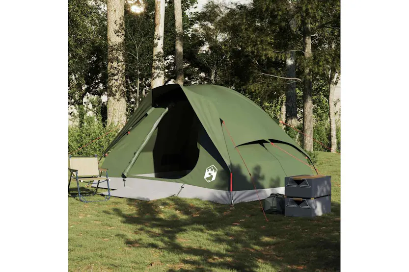 Vidaxl Camping Tent Dome 4-person Olive Green Waterproof Vidaxl Camping Tent Dome 4-person Olive Green Waterproof