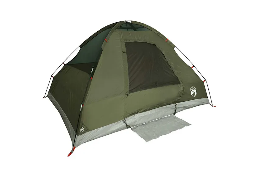 Vidaxl Camping Tent Dome 4-person Olive Green Waterproof Vidaxl Camping Tent Dome 4-person Olive Green Waterproof
