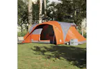 Vidaxl Family Tent Dome 6-person Grey And Orange Waterproof Vidaxl Family Tent Dome 6-person Grey And Orange Waterproof