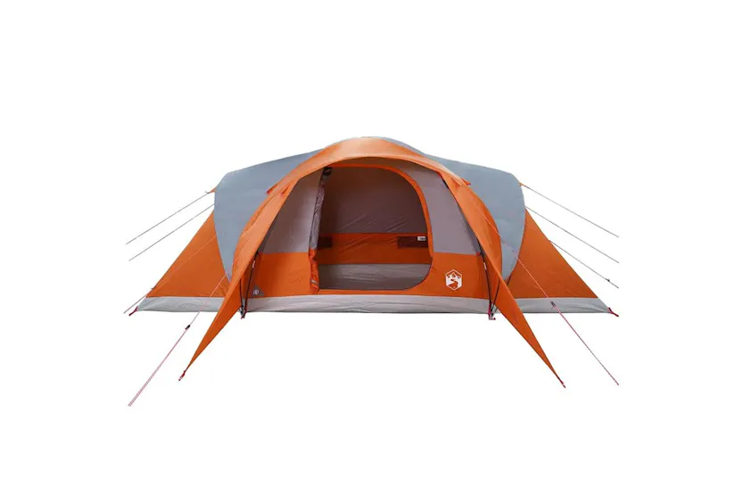 Vidaxl Family Tent Dome 6-person Grey And Orange Waterproof Vidaxl Family Tent Dome 6-person Grey And Orange Waterproof