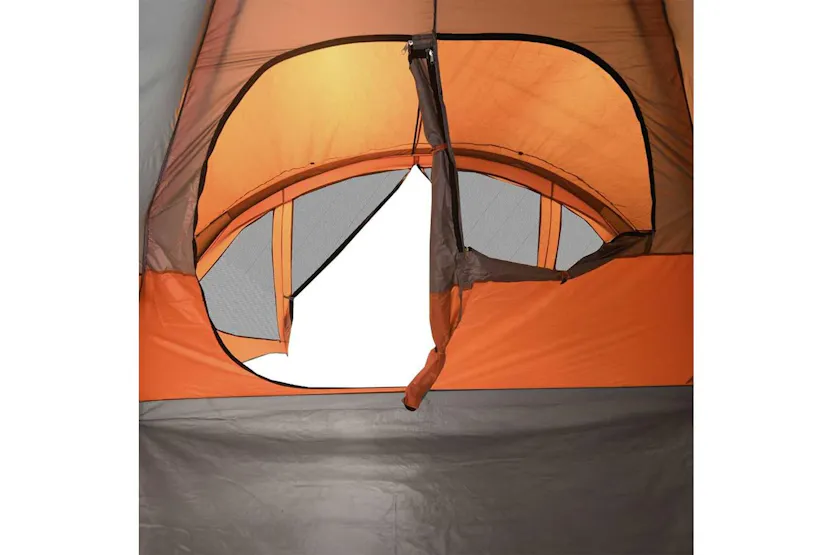 Vidaxl Family Tent Tunnel 6-person Grey And Orange Waterproof Vidaxl Family Tent Tunnel 6-person Grey And Orange Waterproof