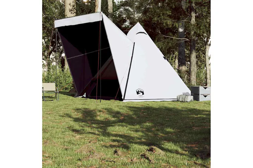 Vidaxl Family Tent Tipi 6-person White Blackout Fabric Waterproof Vidaxl Family Tent Tipi 6-person White Blackout Fabric Waterproof
