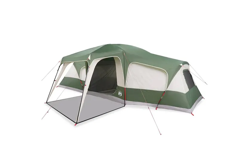 Vidaxl Family Tent With Porch Dome 9-person Green Waterproof Vidaxl Family Tent With Porch Dome 9-person Green Waterproof