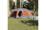 Vidaxl Family Tent With Porch Dome 9-person Grey And Orange Waterproof Vidaxl Family Tent With Porch Dome 9-person Grey And Orange Waterproof