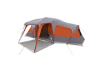 Vidaxl Family Tent With Porch Dome 9-person Grey And Orange Waterproof Vidaxl Family Tent With Porch Dome 9-person Grey And Orange Waterproof