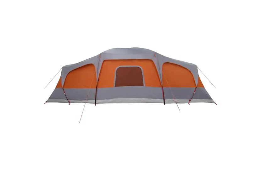 Vidaxl Family Tent With Porch Dome 9-person Grey And Orange Waterproof Vidaxl Family Tent With Porch Dome 9-person Grey And Orange Waterproof