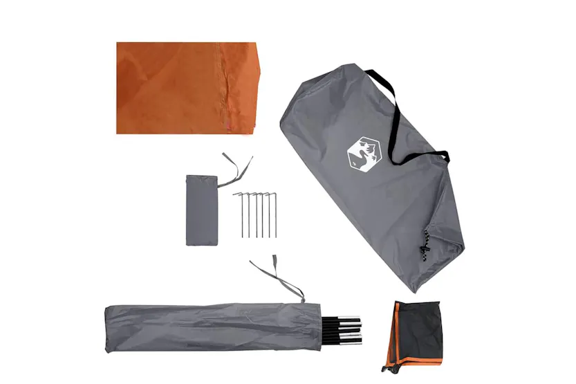 Vidaxl Camping Windbreak Grey And Orange 490x123 Cm Waterproof Vidaxl Camping Windbreak Grey And Orange 490x123 Cm Waterproof
