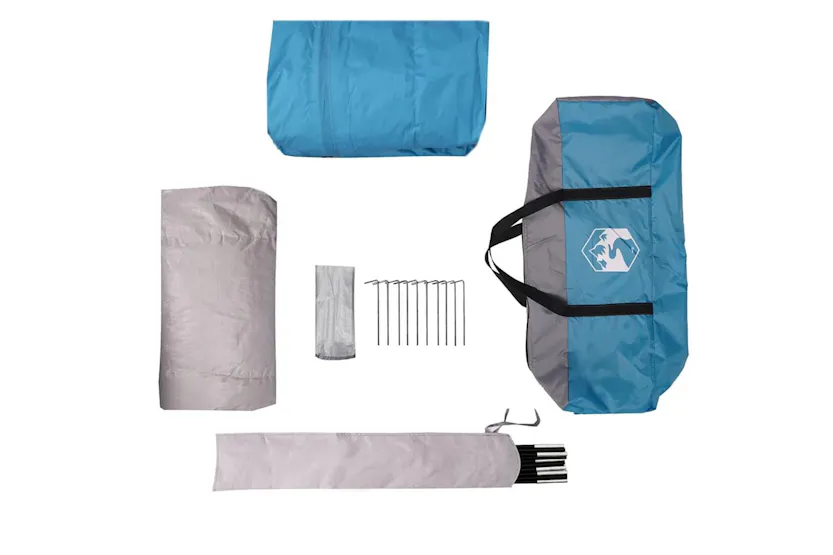 Vidaxl Family Tent Cabin 6-person Blue Waterproof Vidaxl Family Tent Cabin 6-person Blue Waterproof