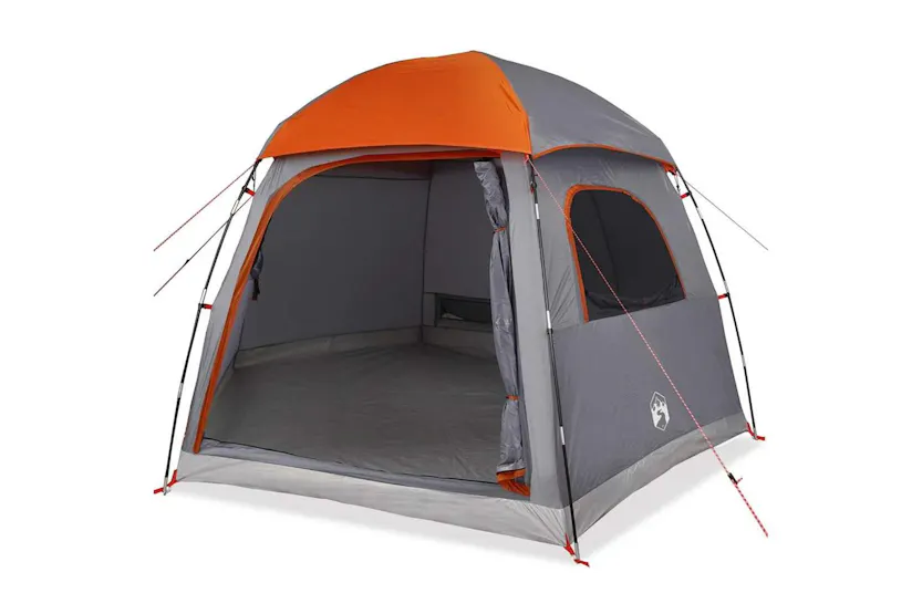 Vidaxl Family Tent Igloo 6-person Grey And Orange Waterproof Vidaxl Family Tent Igloo 6-person Grey And Orange Waterproof