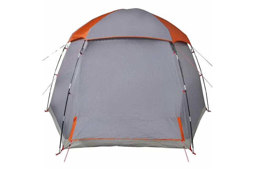 Vidaxl Family Tent Igloo 6-person Grey And Orange Waterproof Vidaxl Family Tent Igloo 6-person Grey And Orange Waterproof