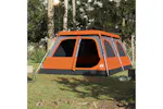 Vidaxl Family Tent Dome 8-person Grey And Orange Quick Release Vidaxl Family Tent Dome 8-person Grey And Orange Quick Release