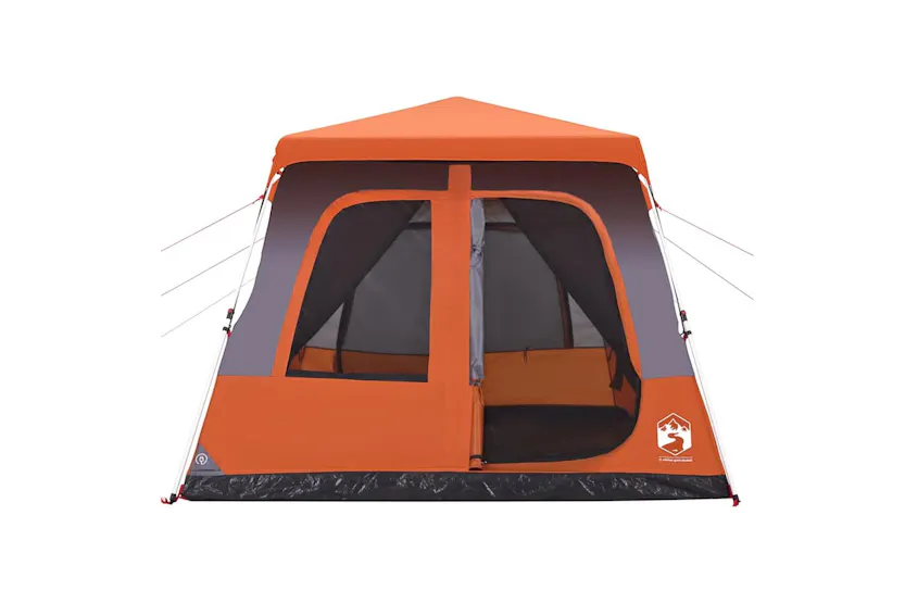 Vidaxl Family Tent Dome 8-person Grey And Orange Quick Release Vidaxl Family Tent Dome 8-person Grey And Orange Quick Release