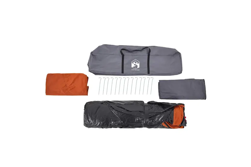 Vidaxl Family Tent Dome 8-person Grey And Orange Quick Release Vidaxl Family Tent Dome 8-person Grey And Orange Quick Release