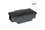 Vidaxl Mouse Traps 4 Pcs Black 22x12.5x7.5 Cm Vidaxl Mouse Traps 4 Pcs Black 22x12.5x7.5 Cm