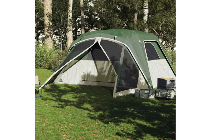 Vidaxl Family Tent With Porch 6-person Green Waterproof Vidaxl Family Tent With Porch 6-person Green Waterproof