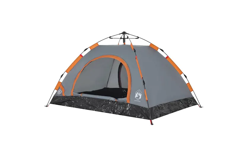 Vidaxl Camping Tent 2-person Grey And Orange Quick Release Vidaxl Camping Tent 2-person Grey And Orange Quick Release