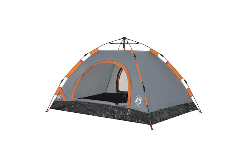 Vidaxl Camping Tent 2-person Grey And Orange Quick Release Vidaxl Camping Tent 2-person Grey And Orange Quick Release