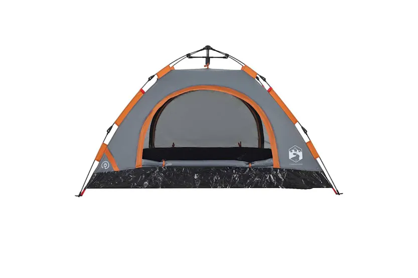 Vidaxl Camping Tent 2-person Grey And Orange Quick Release Vidaxl Camping Tent 2-person Grey And Orange Quick Release