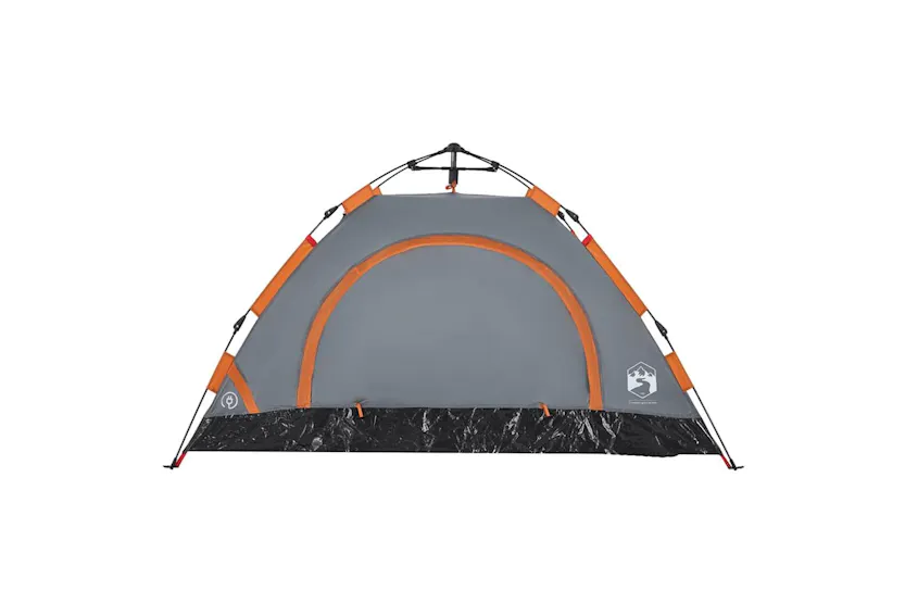 Vidaxl Camping Tent 2-person Grey And Orange Quick Release Vidaxl Camping Tent 2-person Grey And Orange Quick Release