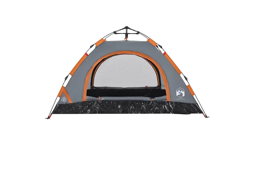 Vidaxl Camping Tent 2-person Grey And Orange Quick Release Vidaxl Camping Tent 2-person Grey And Orange Quick Release