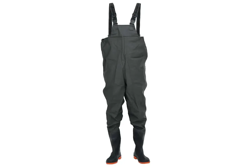 Vidaxl Chest Waders With Boots Dark Green Size 45 Vidaxl Chest Waders With Boots Dark Green Size 45