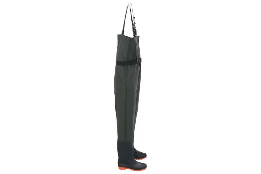 Vidaxl Chest Waders With Boots And Belt Dark Green Size 46 Vidaxl Chest Waders With Boots And Belt Dark Green Size 46