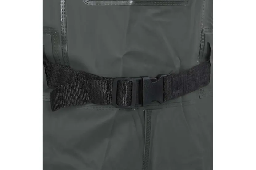 Vidaxl Chest Waders With Boots And Belt Dark Green Size 46 Vidaxl Chest Waders With Boots And Belt Dark Green Size 46