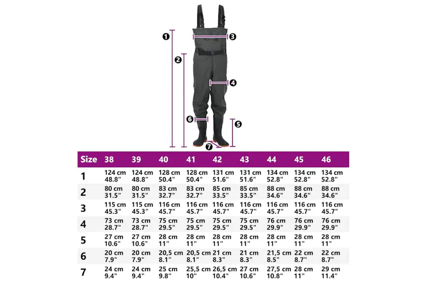 Vidaxl Chest Waders With Boots And Belt Dark Green Size 46 Vidaxl Chest Waders With Boots And Belt Dark Green Size 46