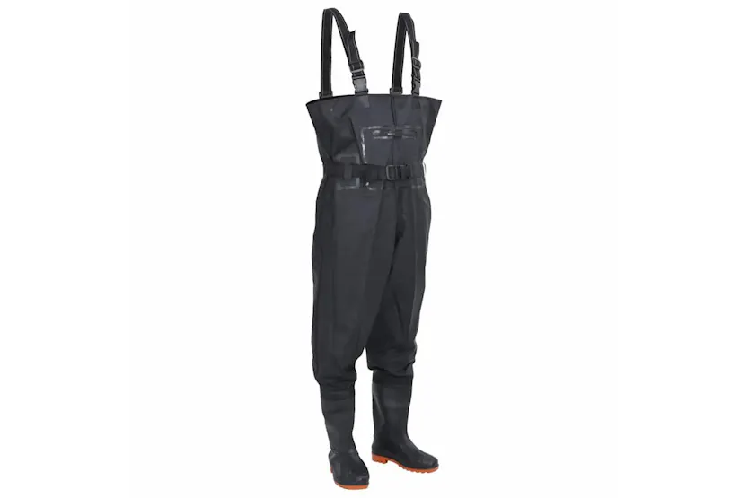 Vidaxl Chest Waders With Boots And Belt Black Size 43 Vidaxl Chest Waders With Boots And Belt Black Size 43