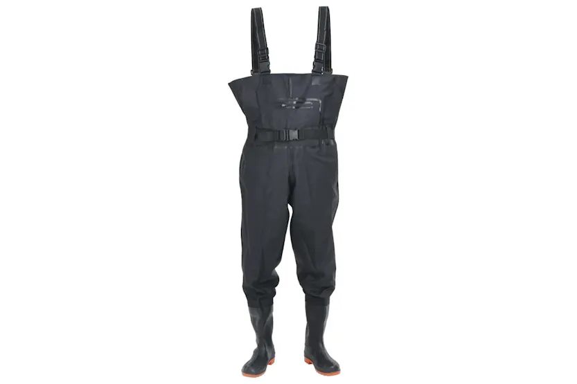 Vidaxl Chest Waders With Boots And Belt Black Size 43 Vidaxl Chest Waders With Boots And Belt Black Size 43