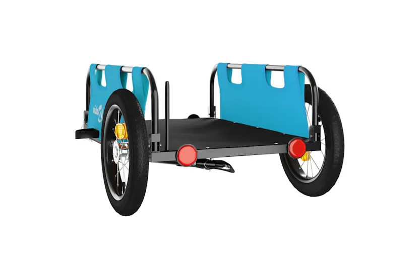 Vidaxl Bike Trailer Blue Oxford Fabric And Iron Vidaxl Bike Trailer Blue Oxford Fabric And Iron
