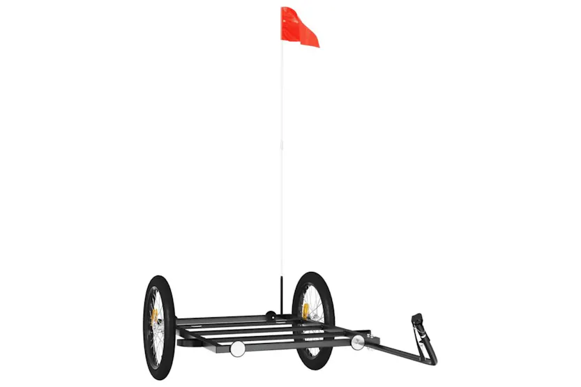 Vidaxl Bike Trailer Black 135x68x37 Cm Iron Vidaxl Bike Trailer Black 135x68x37 Cm Iron