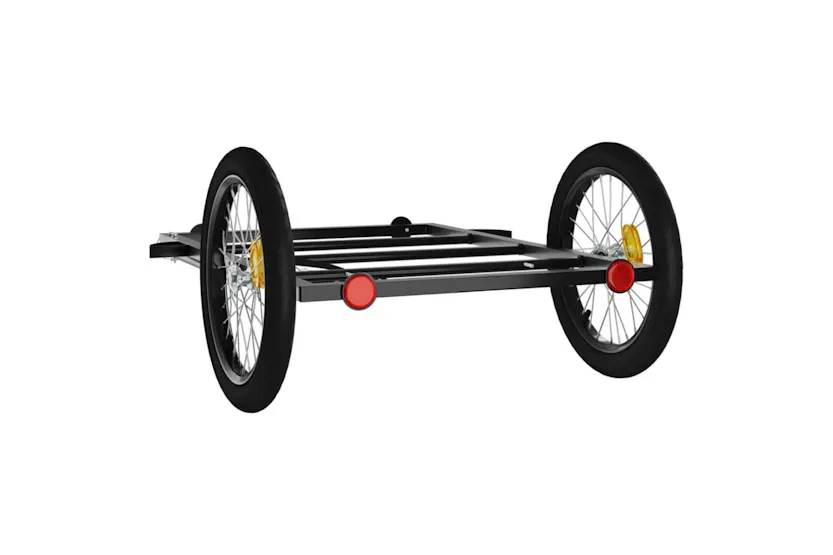 Vidaxl Bike Trailer Black 135x68x37 Cm Iron Vidaxl Bike Trailer Black 135x68x37 Cm Iron