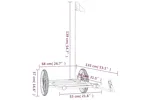 Vidaxl Bike Trailer Black 135x68x37 Cm Iron Vidaxl Bike Trailer Black 135x68x37 Cm Iron