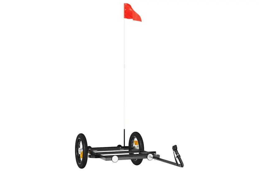 Vidaxl Bike Trailer Black 122x53x28 Cm Iron Vidaxl Bike Trailer Black 122x53x28 Cm Iron