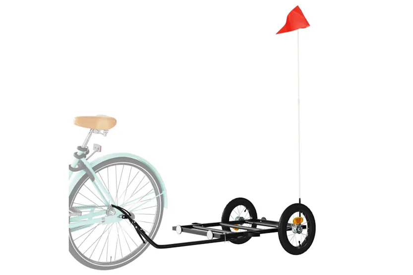 Vidaxl Bike Trailer Black 122x53x28 Cm Iron Vidaxl Bike Trailer Black 122x53x28 Cm Iron