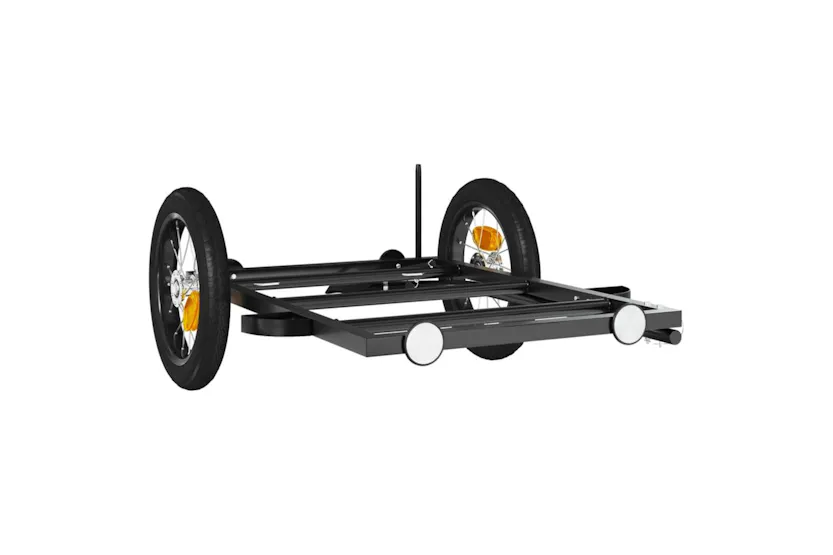Vidaxl Bike Trailer Black 122x53x28 Cm Iron Vidaxl Bike Trailer Black 122x53x28 Cm Iron