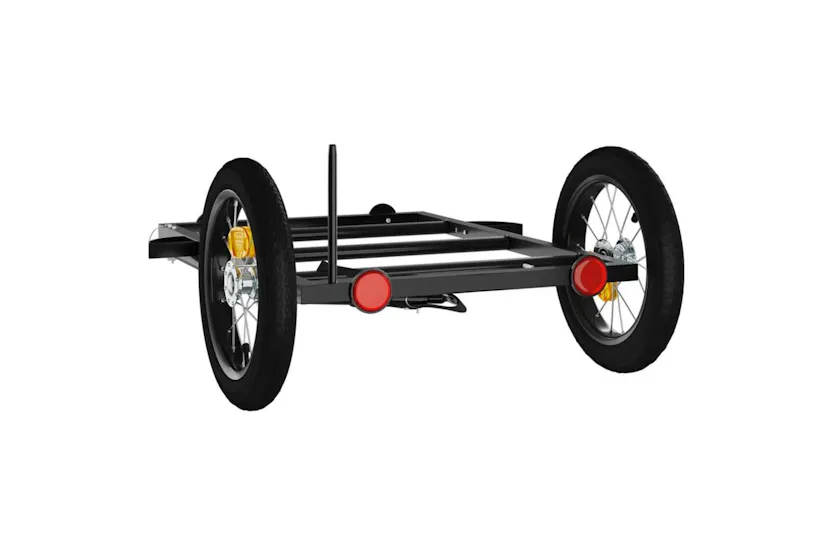 Vidaxl Bike Trailer Black 122x53x28 Cm Iron Vidaxl Bike Trailer Black 122x53x28 Cm Iron