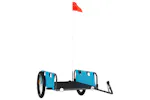 Vidaxl Bike Trailer Blue Oxford Fabric And Iron Vidaxl Bike Trailer Blue Oxford Fabric And Iron