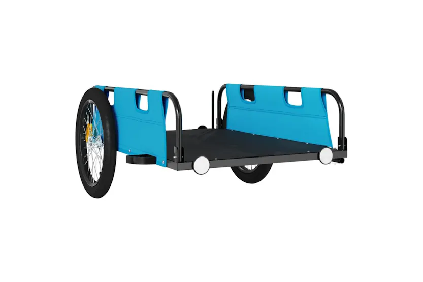 Vidaxl Bike Trailer Blue Oxford Fabric And Iron Vidaxl Bike Trailer Blue Oxford Fabric And Iron